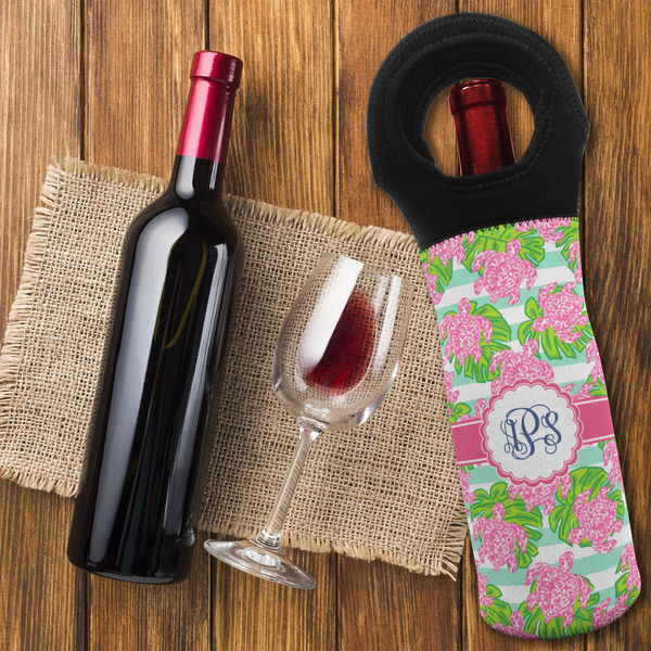 Preppy Wine Tote Bag - FLATLAY