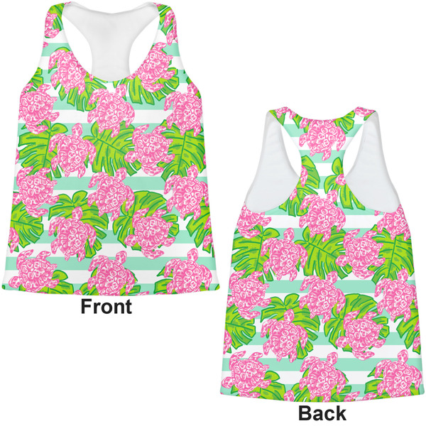 Preppy Womens Racerback Tank Tops - Medium - Front and Back