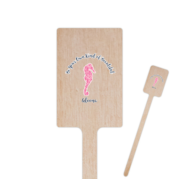 Custom Preppy 6.25" Rectangle Wooden Stir Sticks - Double Sided (Personalized)