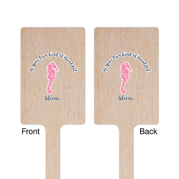 Preppy Wooden 6.25" Stir Stick - Rectangular - Double Sided - Front & Back