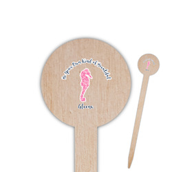 Preppy 6" Round Wooden Food Picks - Double Sided (Personalized)