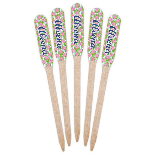 Preppy Wooden Food Pick - Paddle - Fan View