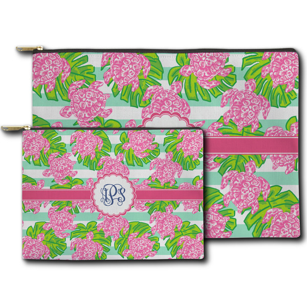 Preppy Zippered Pouches - Size Comparison