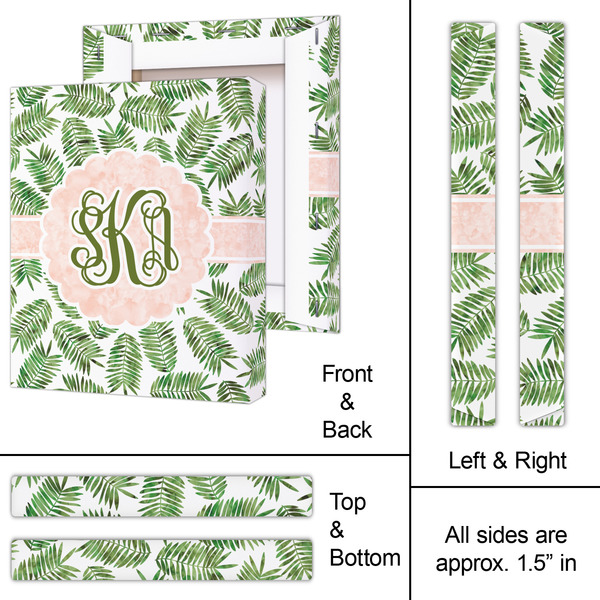 Tropical Leaves 11x14 - Canvas Print - Approval