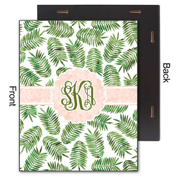 Tropical Leaves 11x14 Wood Print - Front & Back View