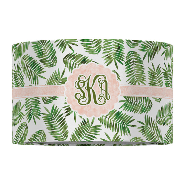 Tropical Leaves 12" Drum Lampshade - FRONT (Fabric)