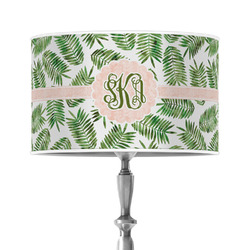 Tropical Leaves 12" Drum Lamp Shade - Poly-film (Personalized)