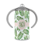 Tropical Leaves 12 oz Stainless Steel Sippy Cup (Personalized)