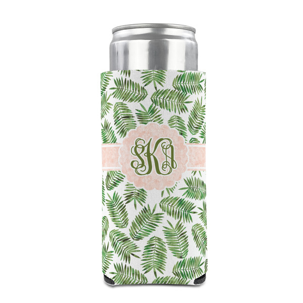 Tropical Leaves 12oz Tall Can Sleeve - FRONT (on can)