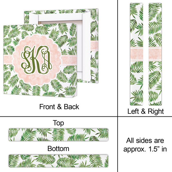 Tropical Leaves 12x12 - Canvas Print - Approval