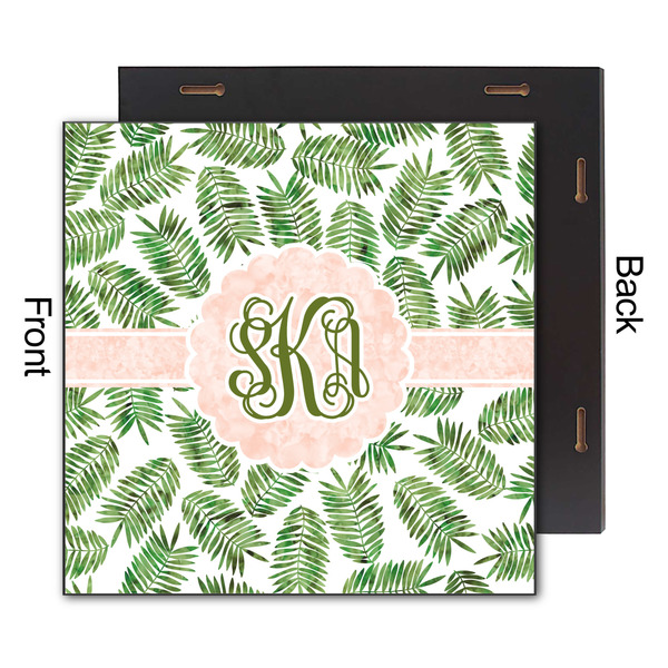 Tropical Leaves 12x12 Wood Print - Front & Back View