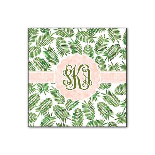 Custom Tropical Leaves Wood Print - 12x12 (Personalized)