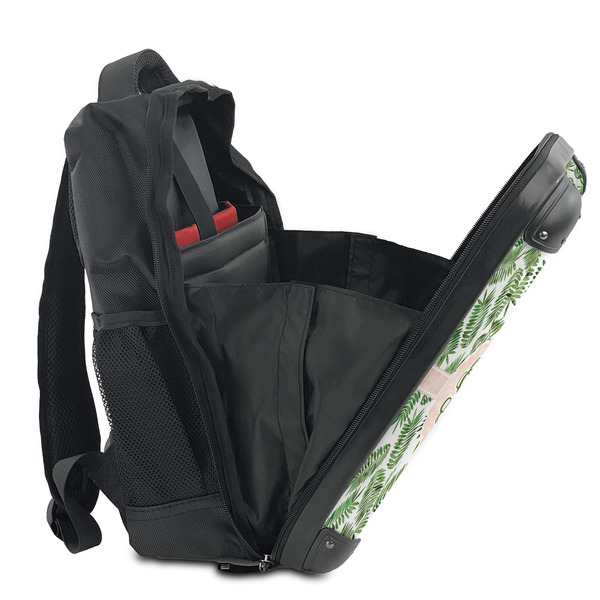 Tropical Leaves 15" Backpack - SIDE OPEN