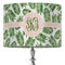 Tropical Leaves 16" Drum Lampshade - ON STAND (Fabric)