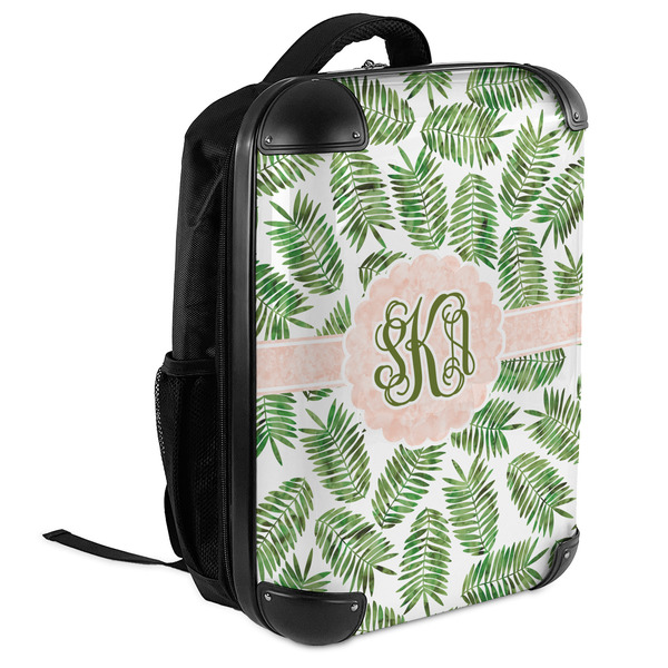 Tropical Leaves 18" Hard Shell Backpacks - ANGLED VIEW