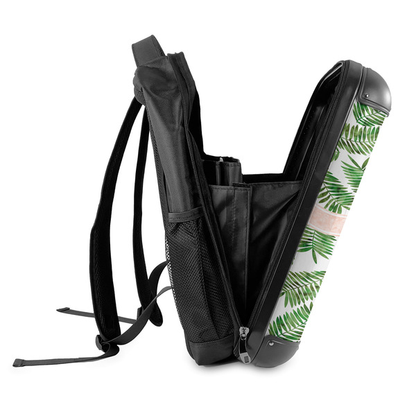 Tropical Leaves 18" Hard Shell Backpacks - SIDE OPEN