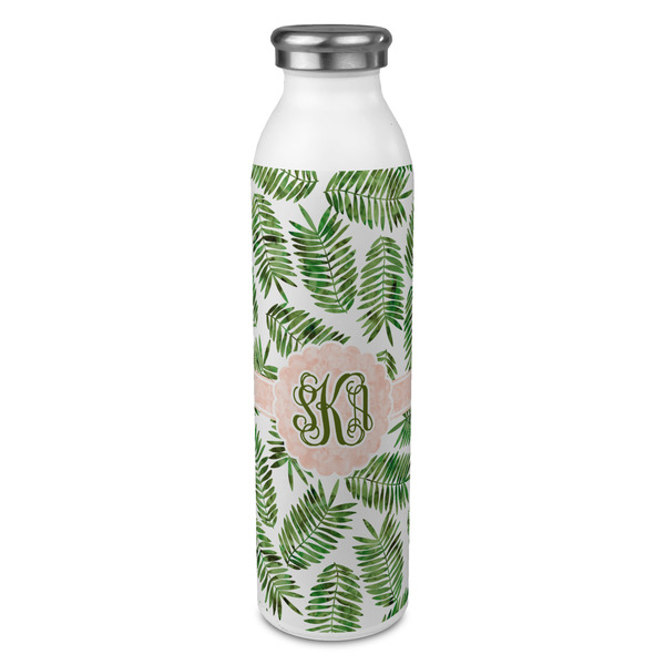 Custom Tropical Leaves 20oz Stainless Steel Water Bottle - Full Print (Personalized)
