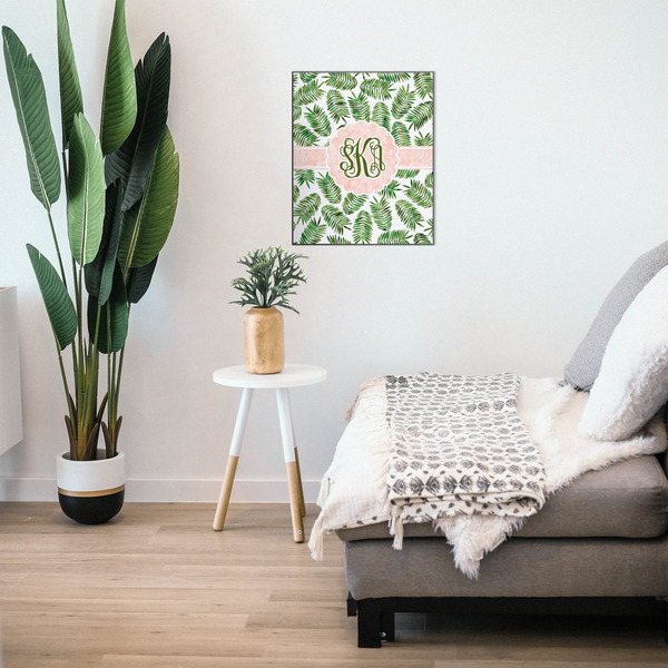 Tropical Leaves 20x24 Wood Print - In Context