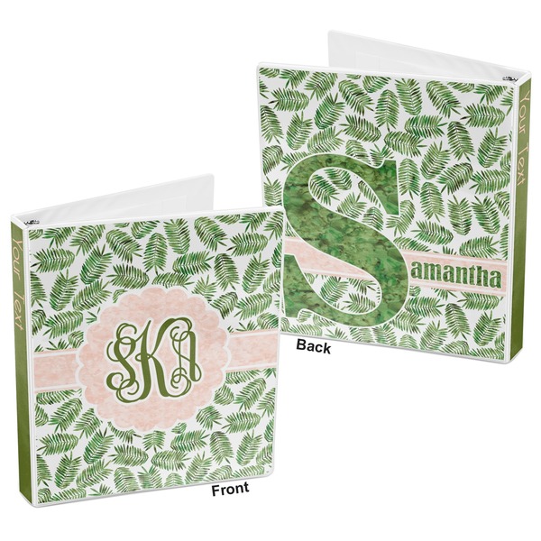Tropical Leaves 3-Ring Binder Front and Back
