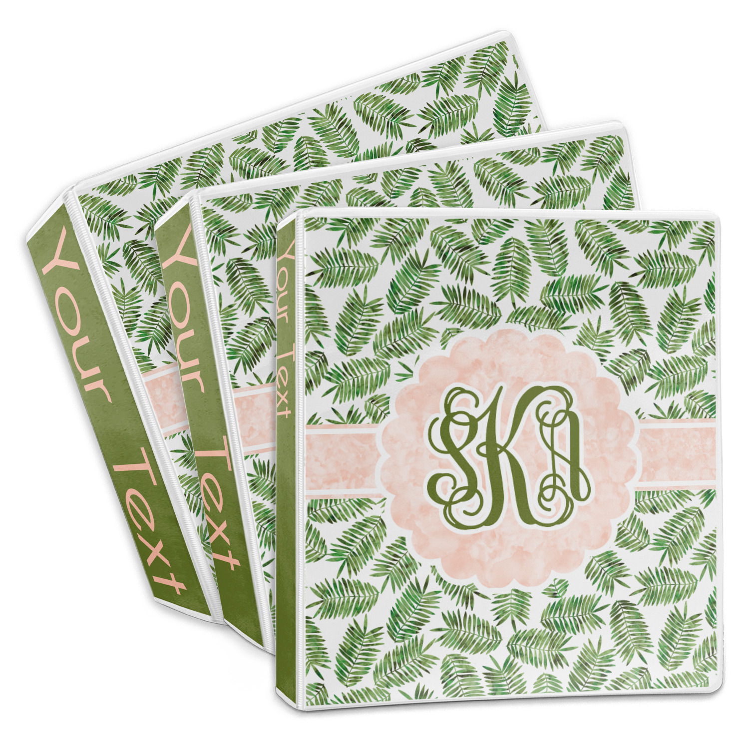 Tropical Leaves 3Ring Binder (Personalized) YouCustomizeIt