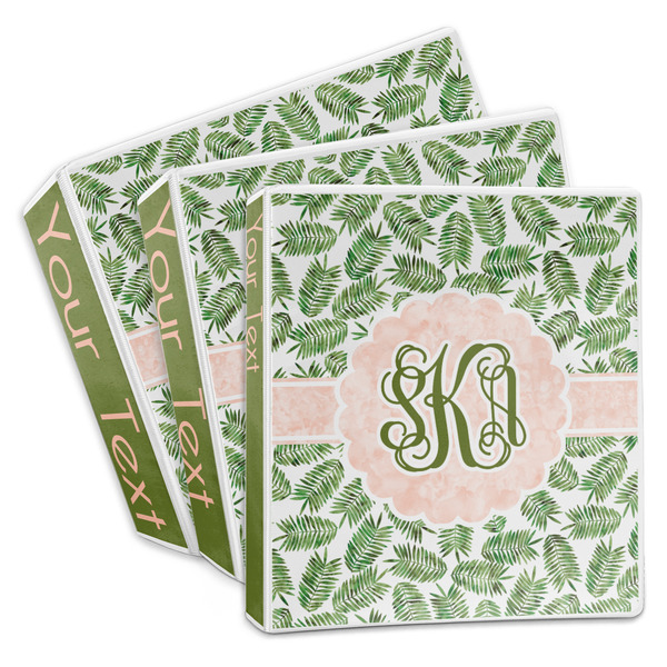 Custom Tropical Leaves 3-Ring Binder (Personalized)