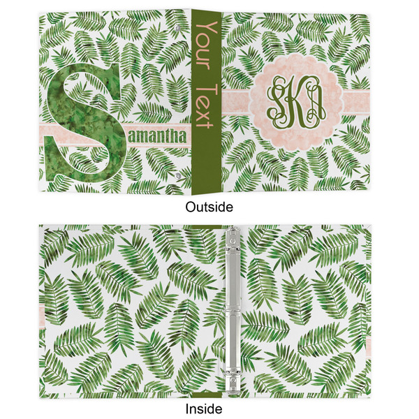 Tropical Leaves 3 Ring Binders - Full Wrap - 1" - APPROVAL