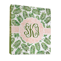 Tropical Leaves 3 Ring Binder - Full Wrap - 1" (Personalized)