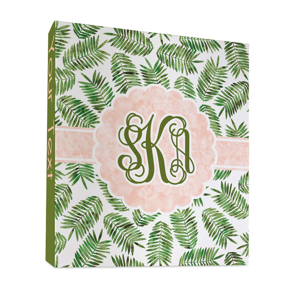 Custom Tropical Leaves 3 Ring Binder - Full Wrap - 1" (Personalized)