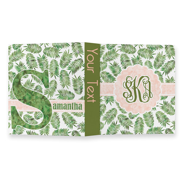 Tropical Leaves 3 Ring Binders - Full Wrap - 1" - OPEN OUTSIDE
