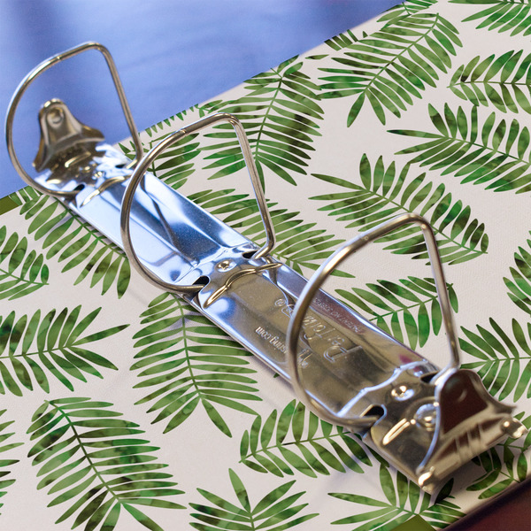 Tropical Leaves 3 Ring Binders - Full Wrap - 2" - DETAIL
