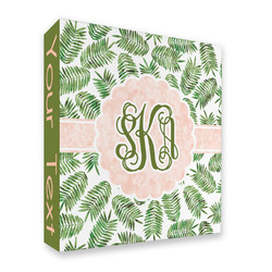 Tropical Leaves 3 Ring Binder - Full Wrap - 2" (Personalized)