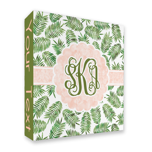 Tropical Leaves 3 Ring Binders - Full Wrap - 2" - FRONT