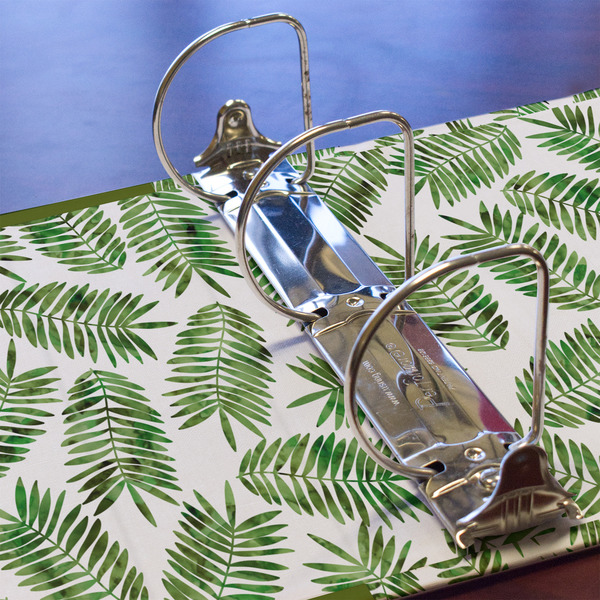 Tropical Leaves 3 Ring Binders - Full Wrap - 3" - DETAIL