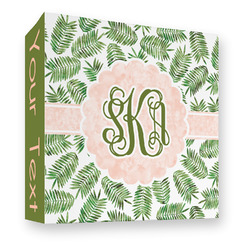 Tropical Leaves 3 Ring Binder - Full Wrap - 3" (Personalized)