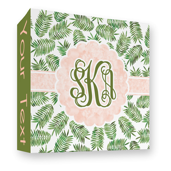 Tropical Leaves 3 Ring Binders - Full Wrap - 3" - FRONT