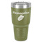 Tropical Leaves 30 oz Stainless Steel Tumbler - Olive - Single-Sided (Personalized)