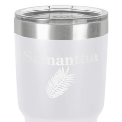Tropical Leaves 30 oz Stainless Steel Tumbler - White - Single-Sided (Personalized)