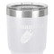 Tropical Leaves 30 oz Stainless Steel Ringneck Tumbler - White - Close Up