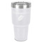 Tropical Leaves 30 oz Stainless Steel Ringneck Tumbler - White - Front