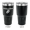 Tropical Leaves 30 oz Stainless Steel Ringneck Tumblers - Black - Single Sided - APPROVAL