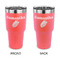 Tropical Leaves 30 oz Stainless Steel Ringneck Tumblers - Coral - Double Sided - APPROVAL
