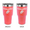 Tropical Leaves 30 oz Stainless Steel Tumbler - Coral - Double Sided (Personalized)