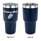 Tropical Leaves 30 oz Stainless Steel Ringneck Tumblers - Navy - Single Sided - APPROVAL