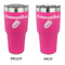 Tropical Leaves 30 oz Stainless Steel Ringneck Tumblers - Pink - Double Sided - APPROVAL
