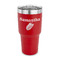 Tropical Leaves 30 oz Stainless Steel Tumbler - Red - Single Sided (Personalized)