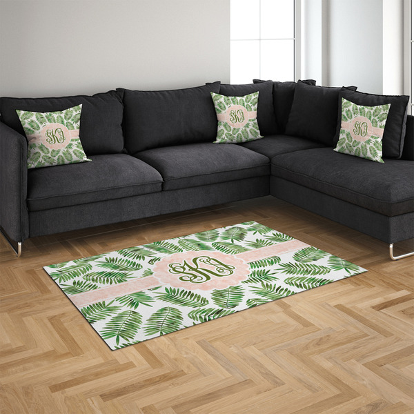 Tropical Leaves 4'x6' Indoor Area Rugs - IN CONTEXT