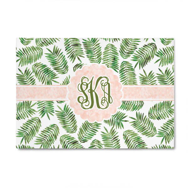 Custom Tropical Leaves 4' x 6' Indoor Area Rug (Personalized)