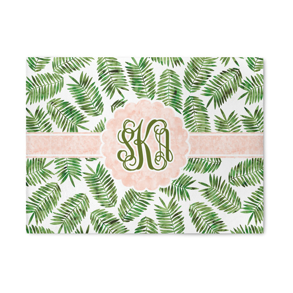 Custom Tropical Leaves Area Rug (Personalized)