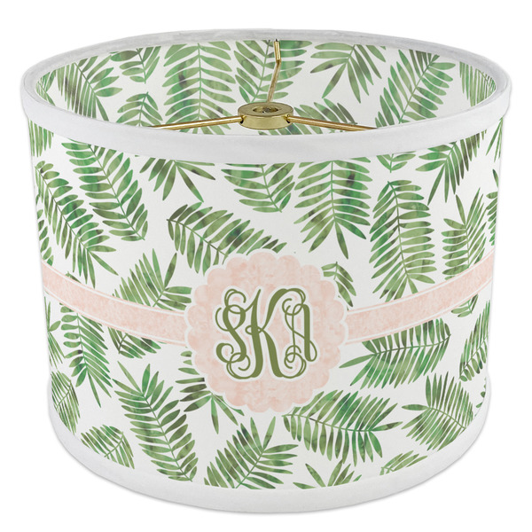 Tropical Leaves 8" Drum Lampshade - ANGLE Poly-Film
