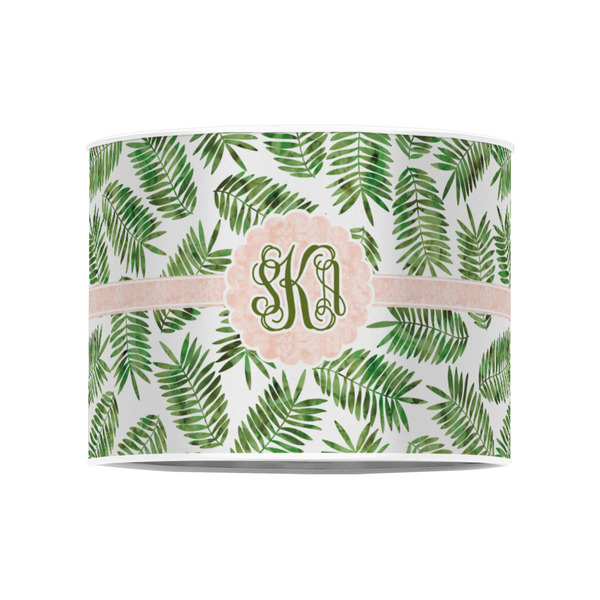 Tropical Leaves 8" Drum Lampshade - FRONT (Poly Film)